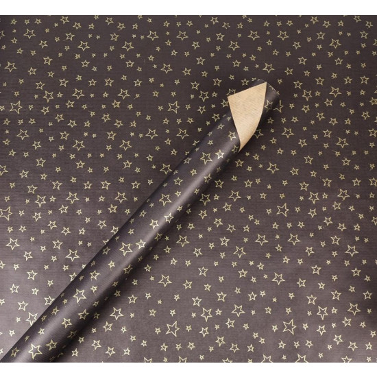 Папір пакувальний крафт-двосторонній 0,7 х 7 м Чорний Unison (Пт 874.3)