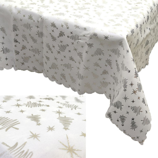 Скатертина новорічна "Ялинки" 150 х 180см (6220-192)