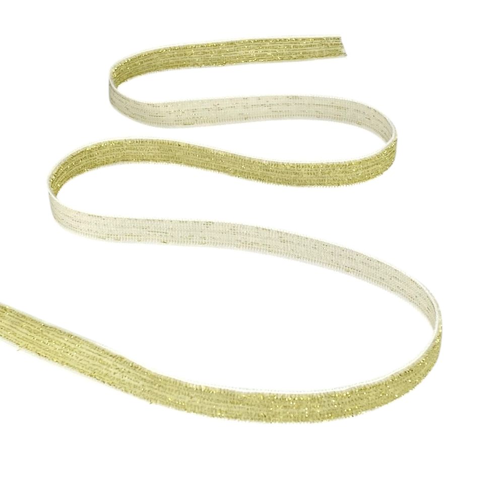 Оксамитова стрічка  блискуча 1,0 см х 50 ярдів Жовтий Marill (D16710- C 137)