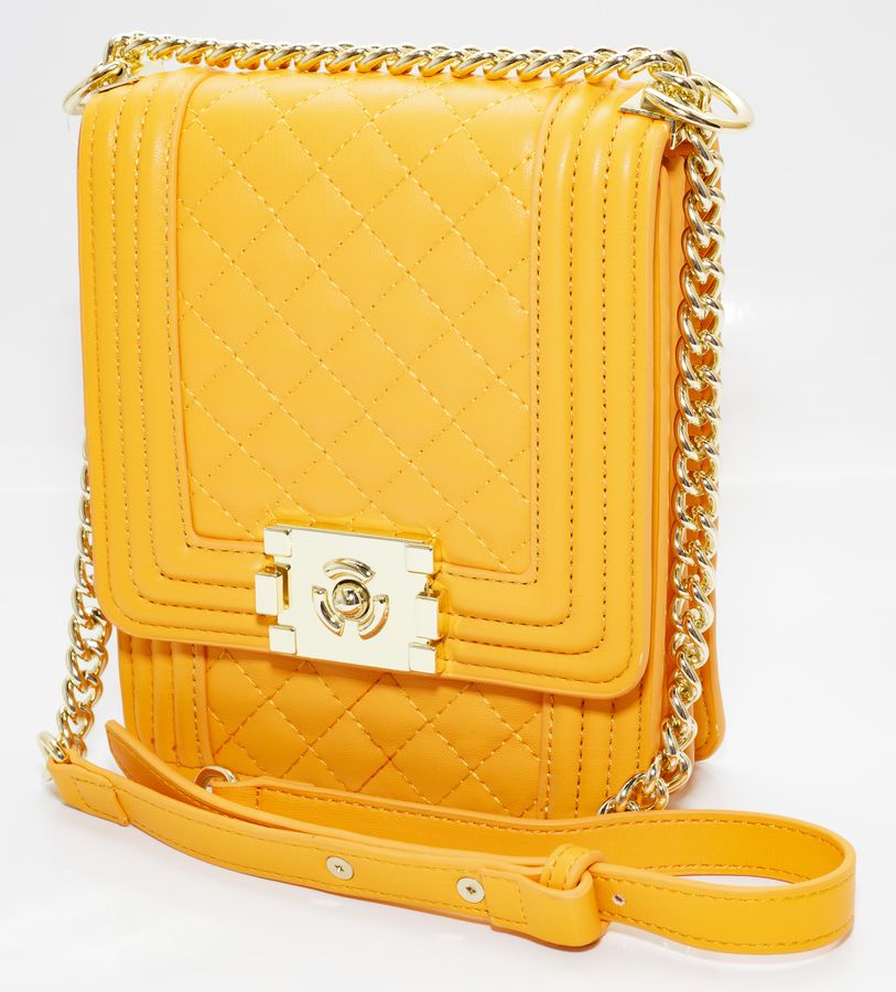 Сумка жіноча жовта 20х16 екошкіра (L8113 yellow)