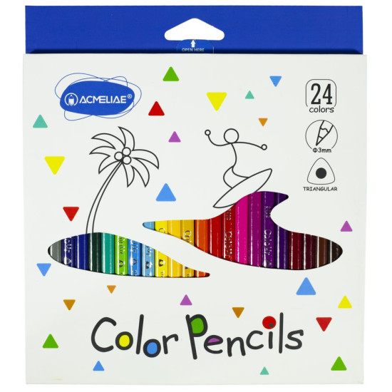 Набор карандашей "Acmeliae" 24цв 3мм треугольные Разноцветный Acmeliae (9402-24)