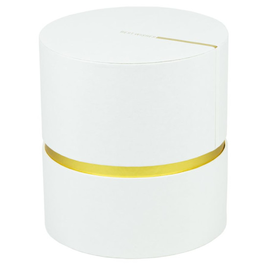 Подарункова коробка  кругла біла,  20x22cm (BS201-1)