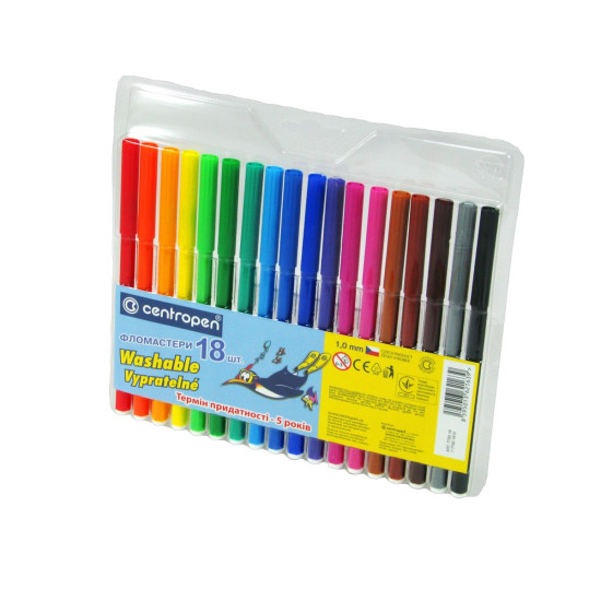 Фломастер centropen (18 кольорів) (7790/18)
