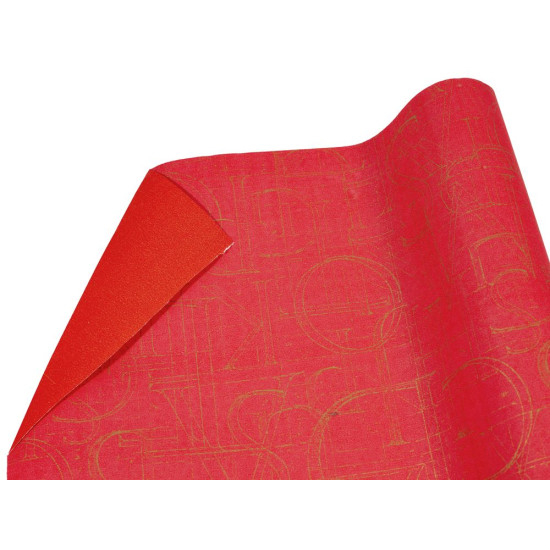 Папір пакувальний крафт-двосторонній 0,7 х 7 м Червоний Unison (Пт 500)