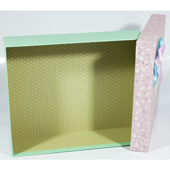 Подарункова коробка 05251-12, прямокутна рожеве з м'ятним, 32.5х26х10cm/30х23х8/27.5х20.5х6.5cm   3шт. в наборі (05251-12)