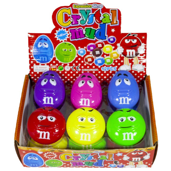 Гра слайм з кристалами "MM" L больш, mix, 12шт /уп (151922)