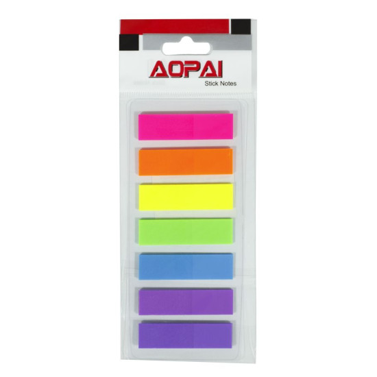 Індекси PET-02A, 1.2x4.4cm 25 аркушів 7 кольорів (PET-02A)