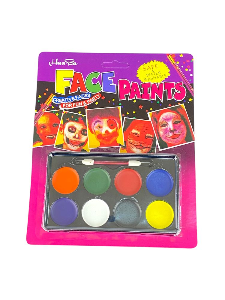 Краска для грима ,с кистью,8 цв. Без бренда (HB-800-B/9153)