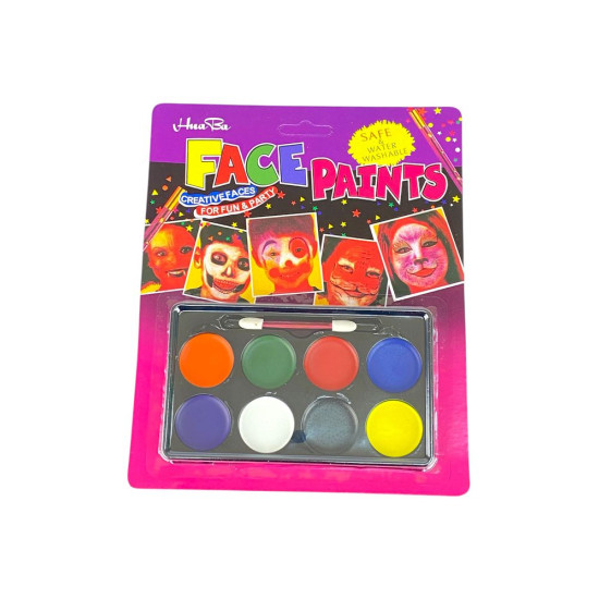Краска для грима ,с кистью,8 цв. Без бренда (HB-800-B/9153)