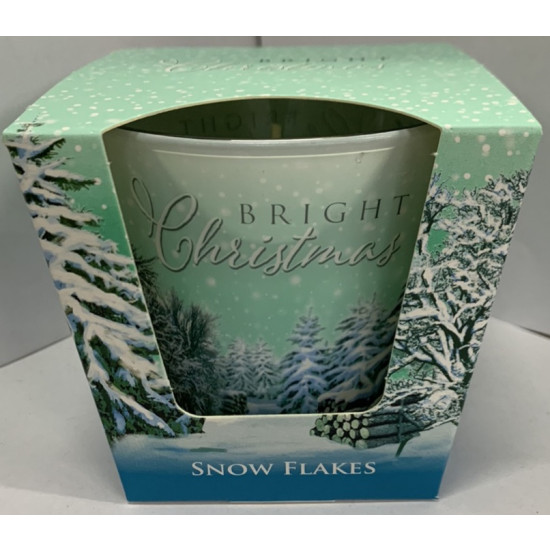 Свічка ароматична "Яскраве Різдво" 30годин, 8см Unison (73264 Snow Flakes)