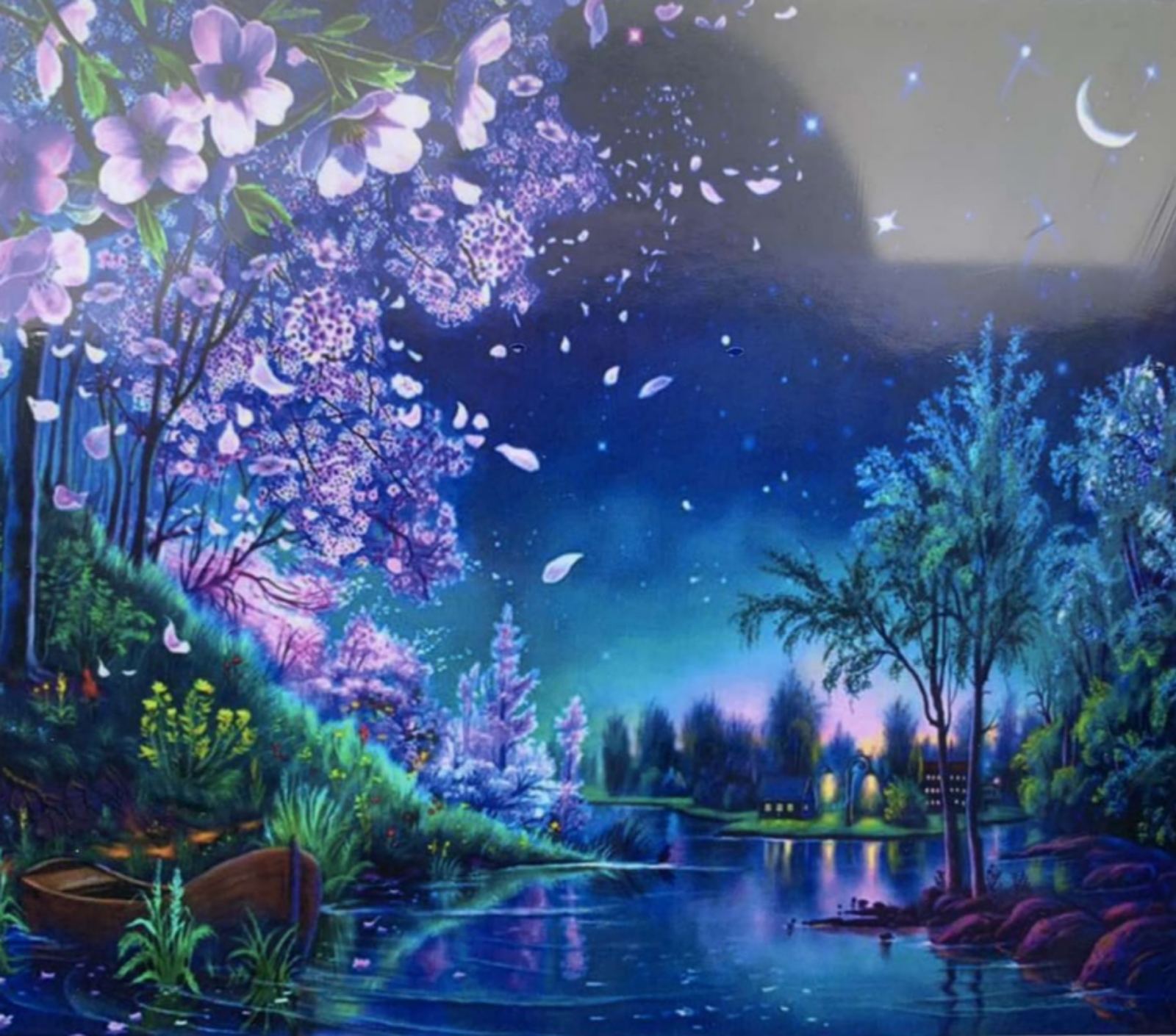 Картина за номерами "Ніч" 40 * 50см,  OPP , крас.-акрил, кисть-3шт. (3233RA_O)