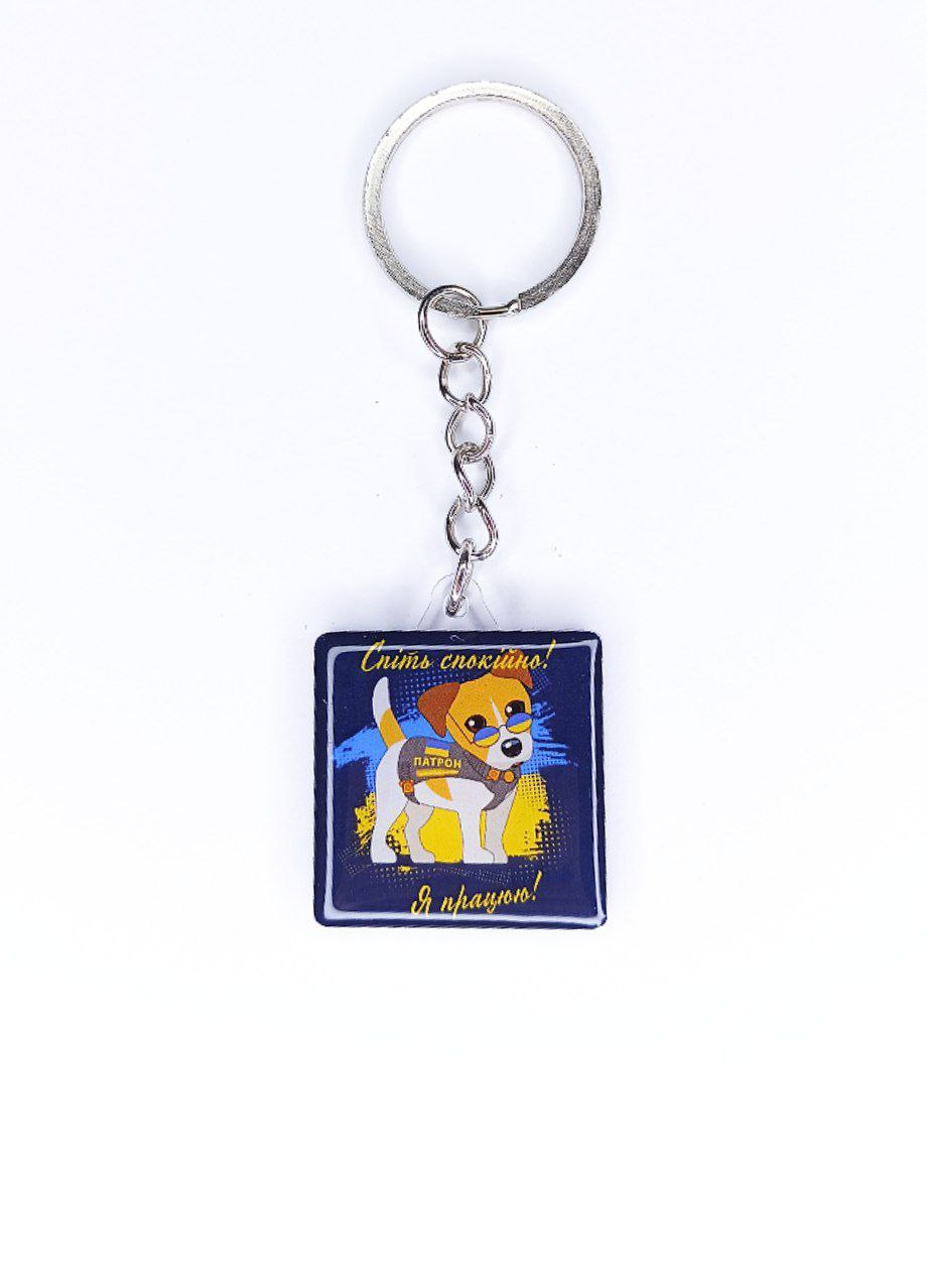 Брелок акриловый квадрат 30 х 36мм, шильда 30 х 30мм Разноцветный Unison (UNB-1005)