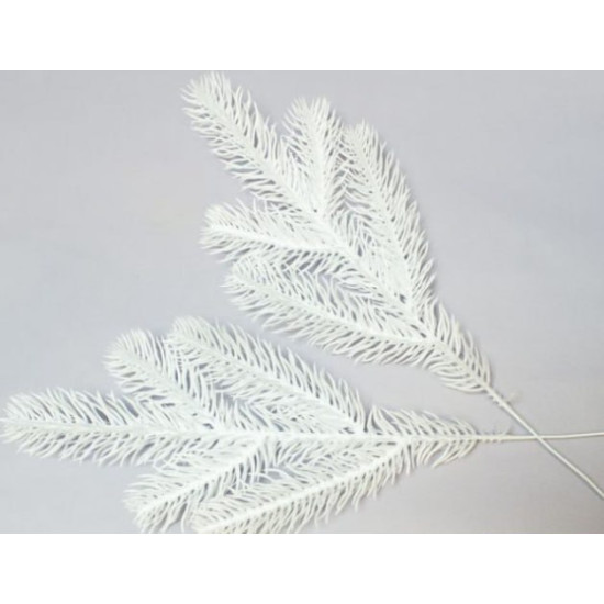 Гілка декоративної білої ялинки 5 гілочок, 28см Білий Unison (D-NY -7)