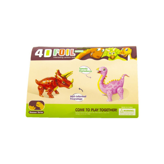 Шарик фольгированный 3D фигурный Динозавр 57 х 92см Разноцветный Без бренда (YY-F0522 green)