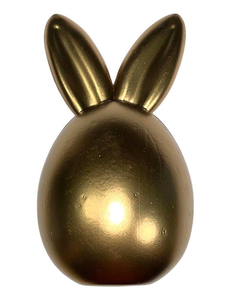 Пасхальне яйце з вухами "Вуханчик" 13 х 7см Золото (L00158 Gold)