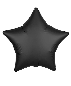 Кулька фольгована Pelican 10' ЗІРКА САТИН ЧОРНА 25 см, (ціна за упак/5шт) (832738)