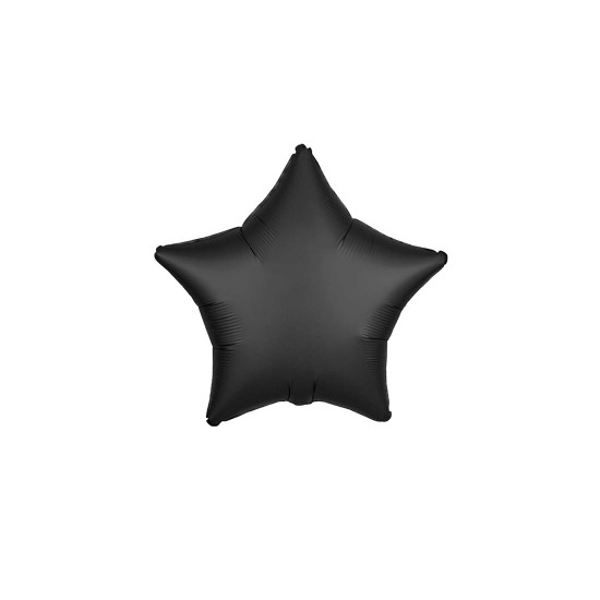 Кулька фольгована Pelican 10' ЗІРКА САТИН ЧОРНА 25 см, (ціна за упак/5шт) (832738)
