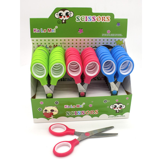 Ножиці дитячі, 13см, пластикова ручка з резиновою вставкою (330320)