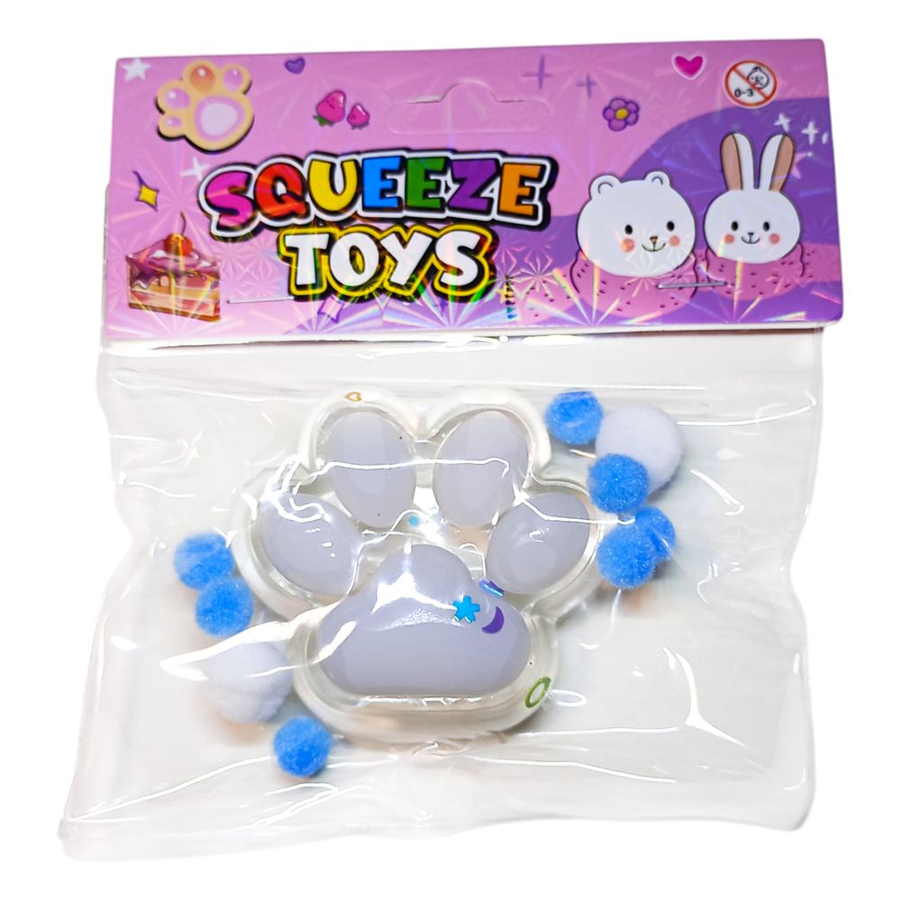 Таба сквіш антистрес  Лапка прозора (712244 blue)