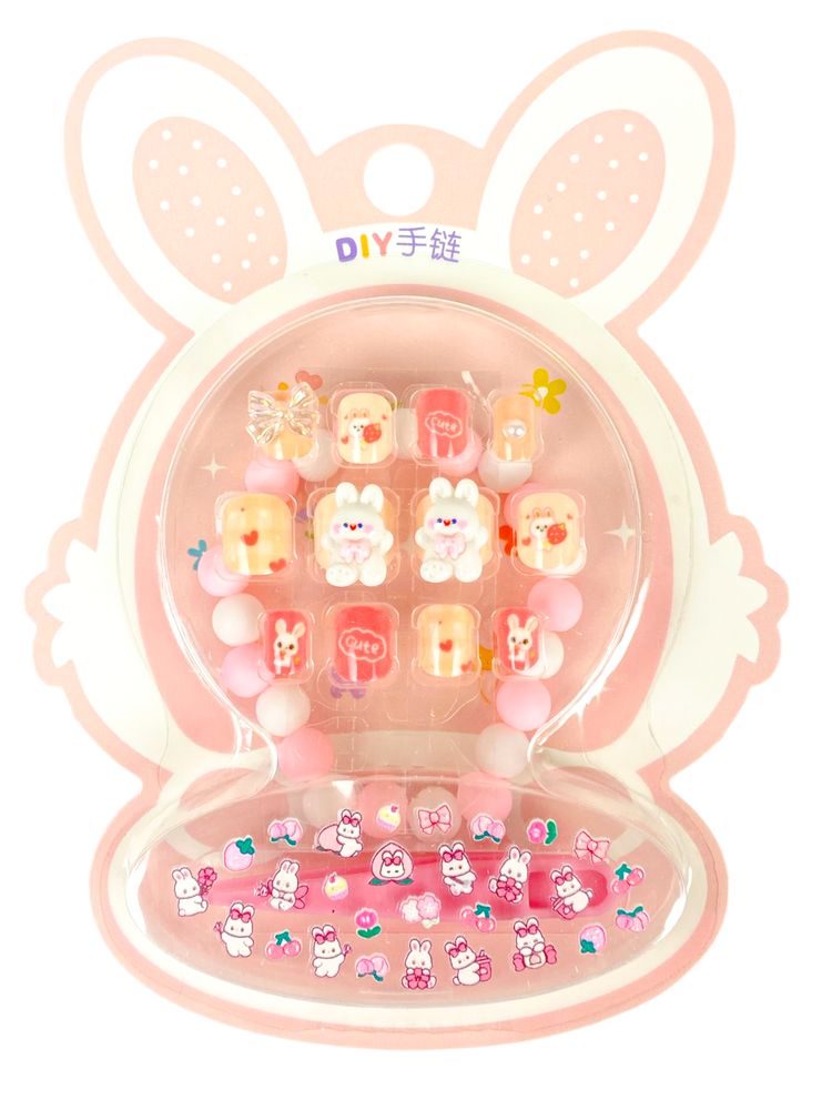 Набір: нігті накладні, браслет, наліпки для нігтей 11 х 14,5см мікс в дисплеї (YM-T010A B)