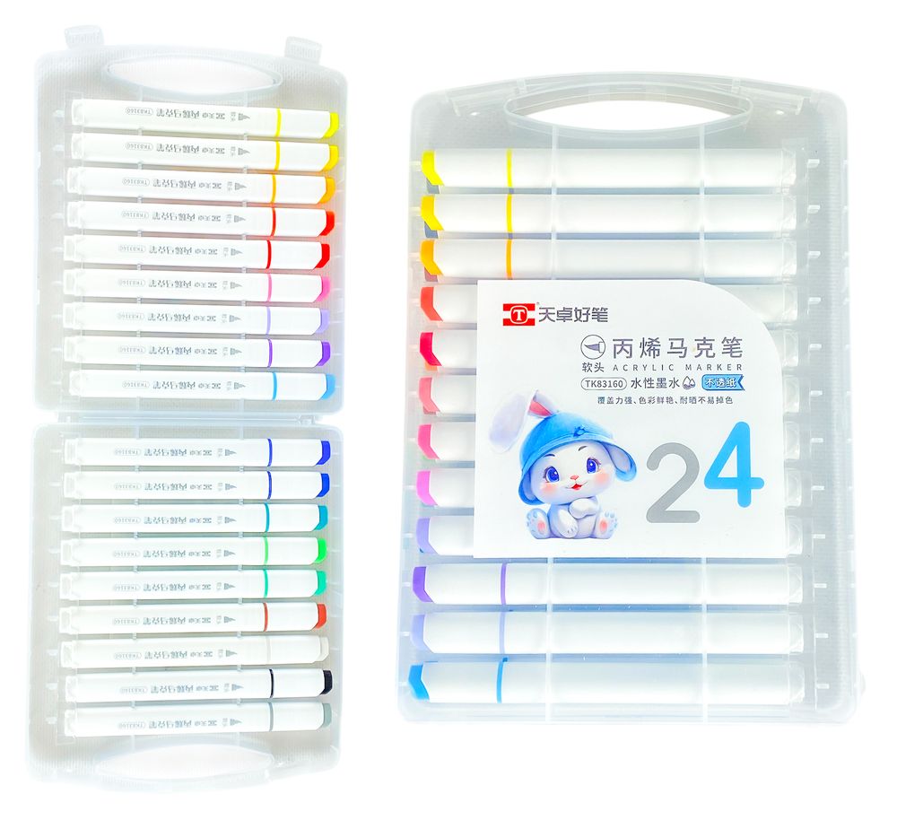 Набор акриловых  маркеров - ручка TY "Rabbit", 24шт (83160TK-24)