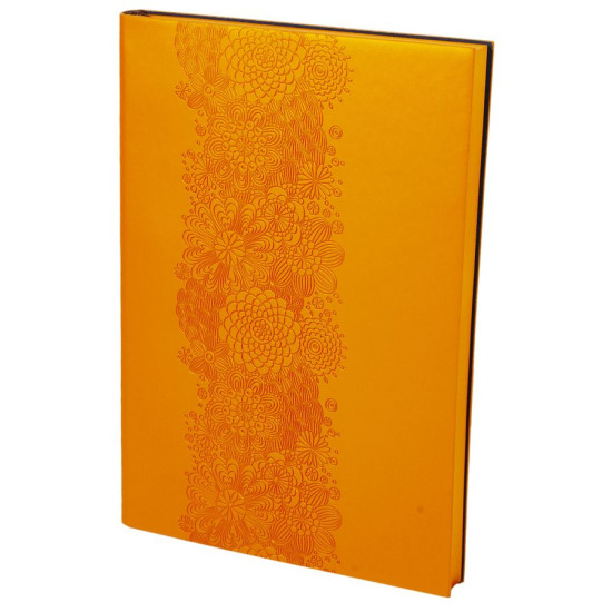 Щоденник недатований клітина "Квіти" А5, soft touch, м'який, фарб. торець, 160 аркушів, тиснення (1433-А5NK)