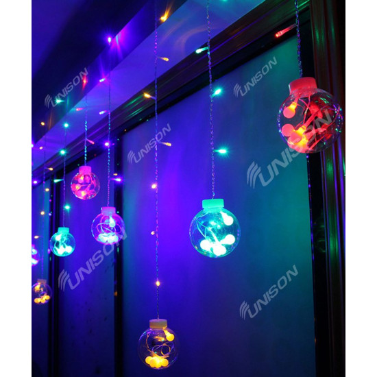 Штора кульки-деко 12шт,  2,5м*0,8м. мульті (1848-54)