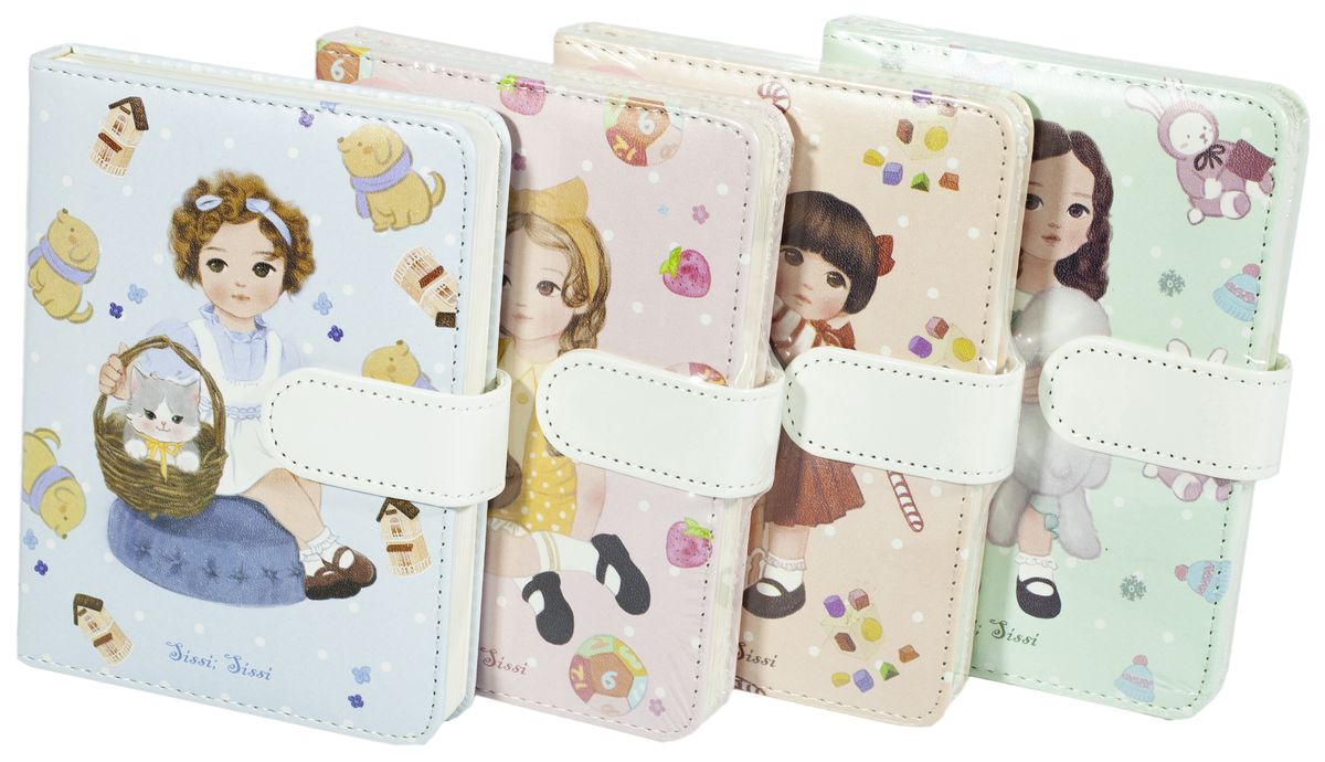 Блокнот LB64K44-3182, 64K,  шкірзам хлястик, 112 аркушів 4 диз (LB64K44-3182)