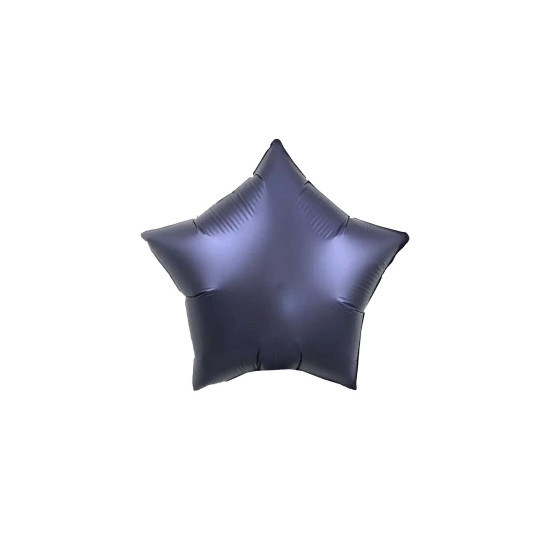 Шарик фольгированный Pelican 10' ЗВЕЗДА САТИН СИНЯЯ ТЕМНАЯ 25 см, (цена за упак/5шт) (832748)