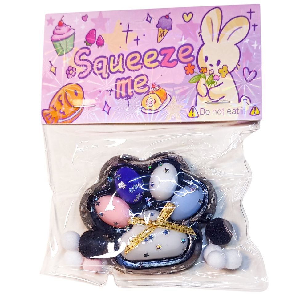 Таба сквіш антистрес  7см Лапка  кольорова (712243 black)