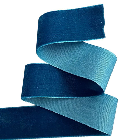 Оксамитова стрічка  5 см (±5мм) х 20 ярдів Синій Marill (D00850- C 29)