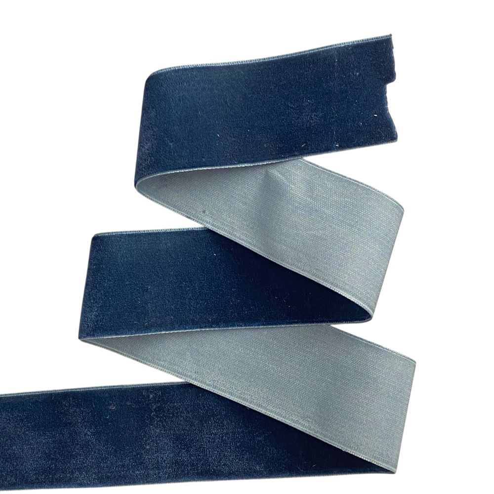 Оксамитова стрічка  5 см (±5мм) х 20 ярдів Синій Marill (D00850- C 78)