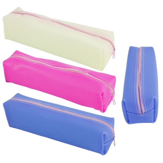Пенал силікон. 1отд. "Однотонний" 20 * 5 * 5 см, mix (SFS142203)