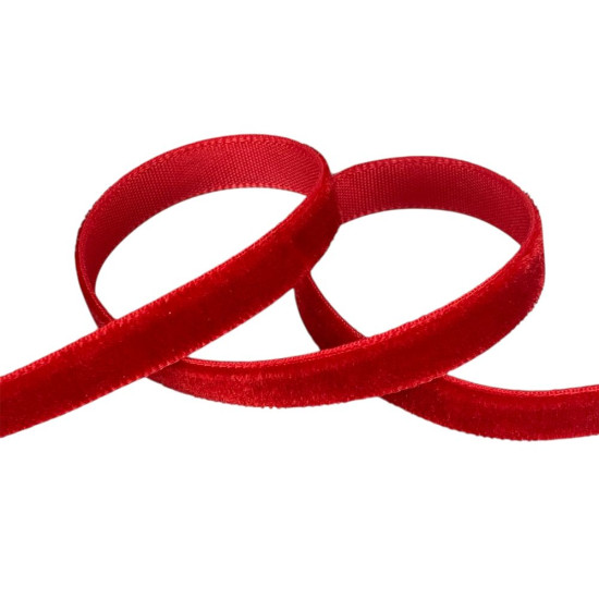 Оксамитова стрічка  0,6 см х 50 ярдів Червоний Marill (D00806- C 23)