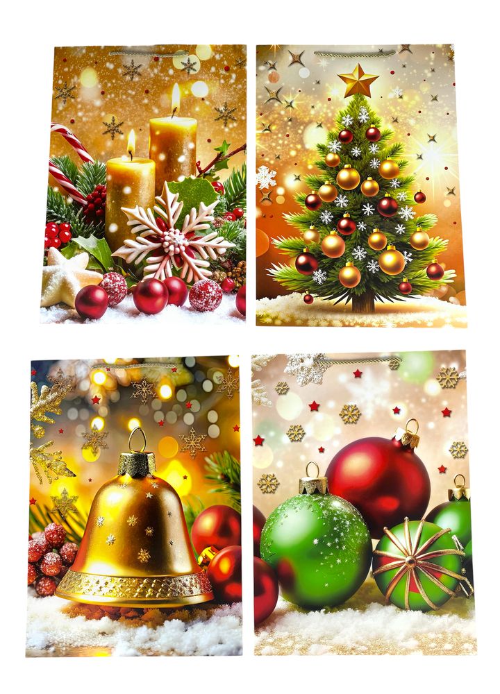 Пакет подарочный новогодний 55 х 43 х 15 см (745XL)