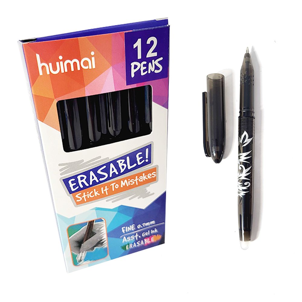 Ручка гелева, пиши-стирай, 0,7мм чорна Чорний Без бренду (HM-158 / 106-3)