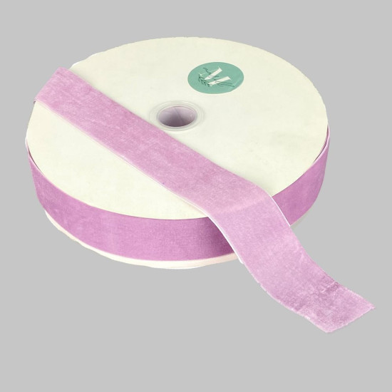 Оксамитова стрічка  4 см (±5мм) х 30 ярдів Рожевий Marill (D00840- C 38)