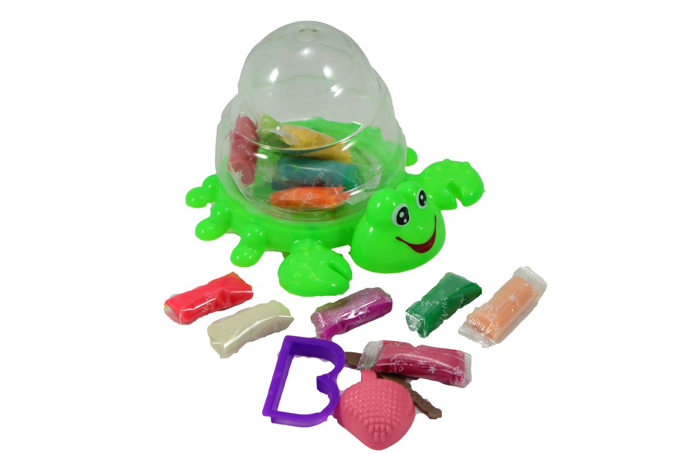 Пластилин 8970 краб, тесто для лепки, 3цвета + 2 инструмента (8970-1111)