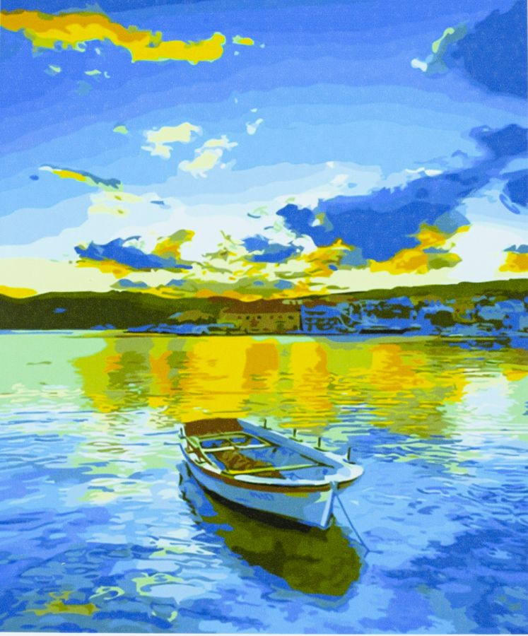 Картина за номерами "Човен" 40 * 50см, крас.-акрил, кисть-3шт. (9465)