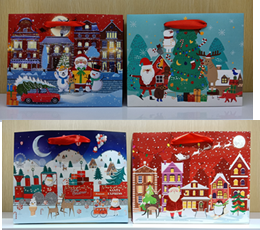 Подарочные пакеты новогодние 23x17.5x10cm , Unison, 9068C (9068C)