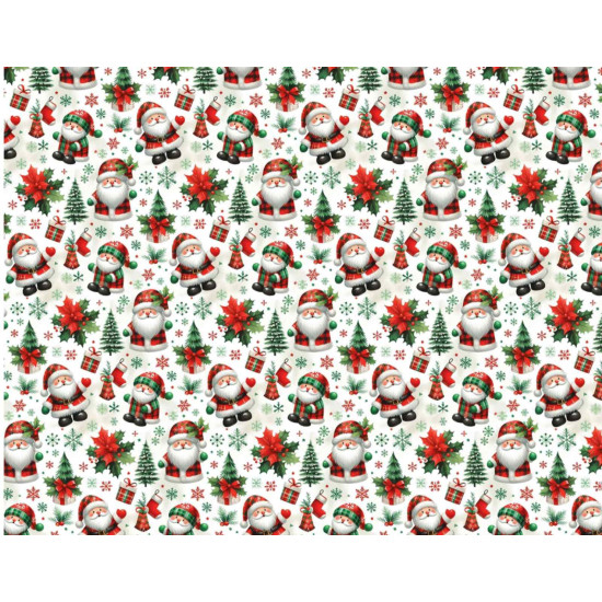 Папір подарунковий  крейдований 80г, новорічний , 100 х 70см  -10 аркушів (PVM10-328NY)