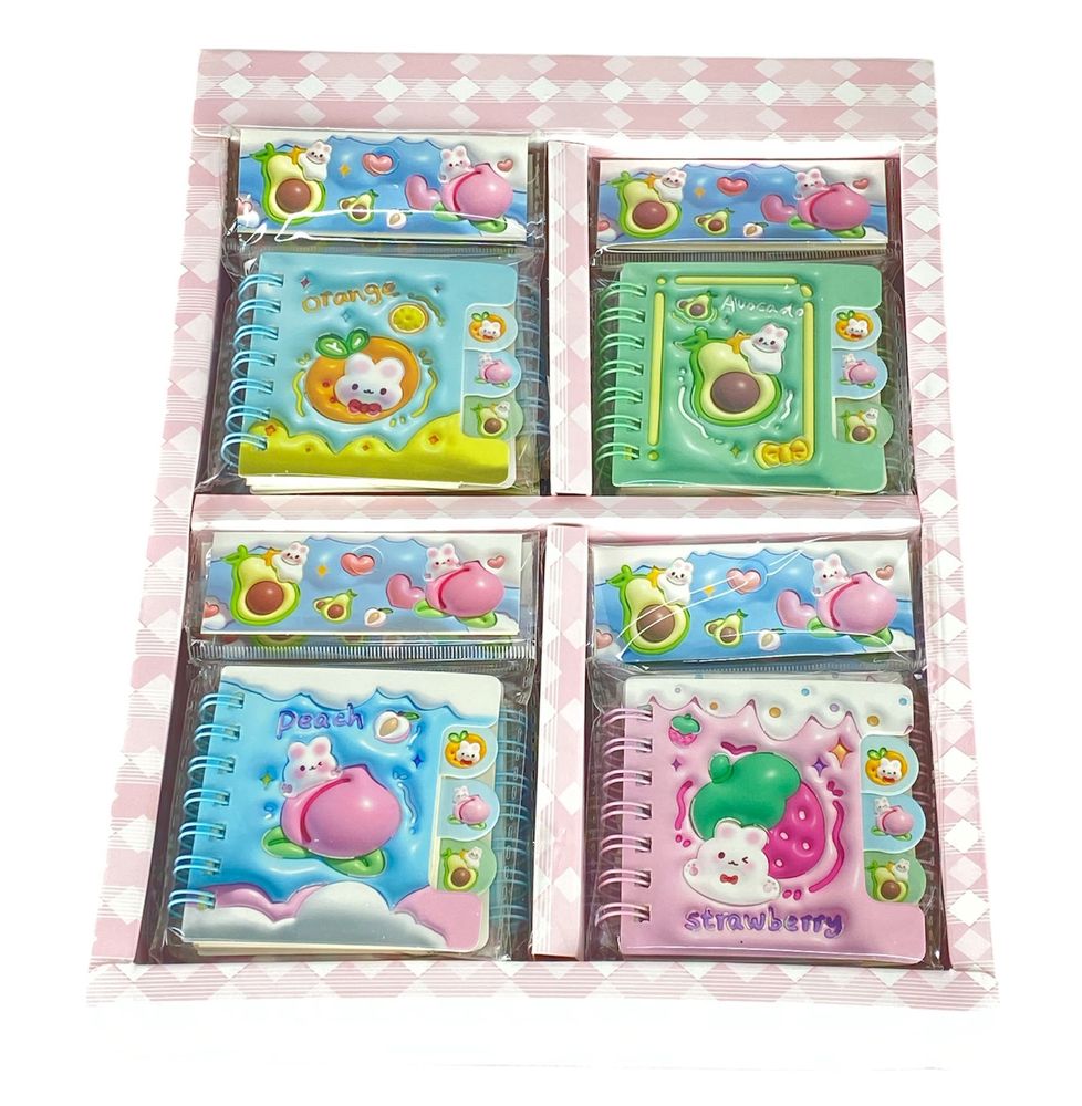 Блокнот 7х7см с разделителями, цветная бумага 70гр, 60 листов Зайчики (XQ-55701)