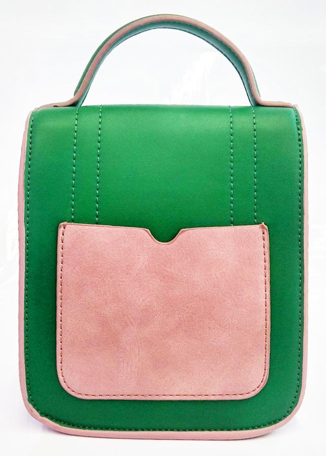 Сумка жіноча зелена 19х16см екошкіра (1771-2 green)