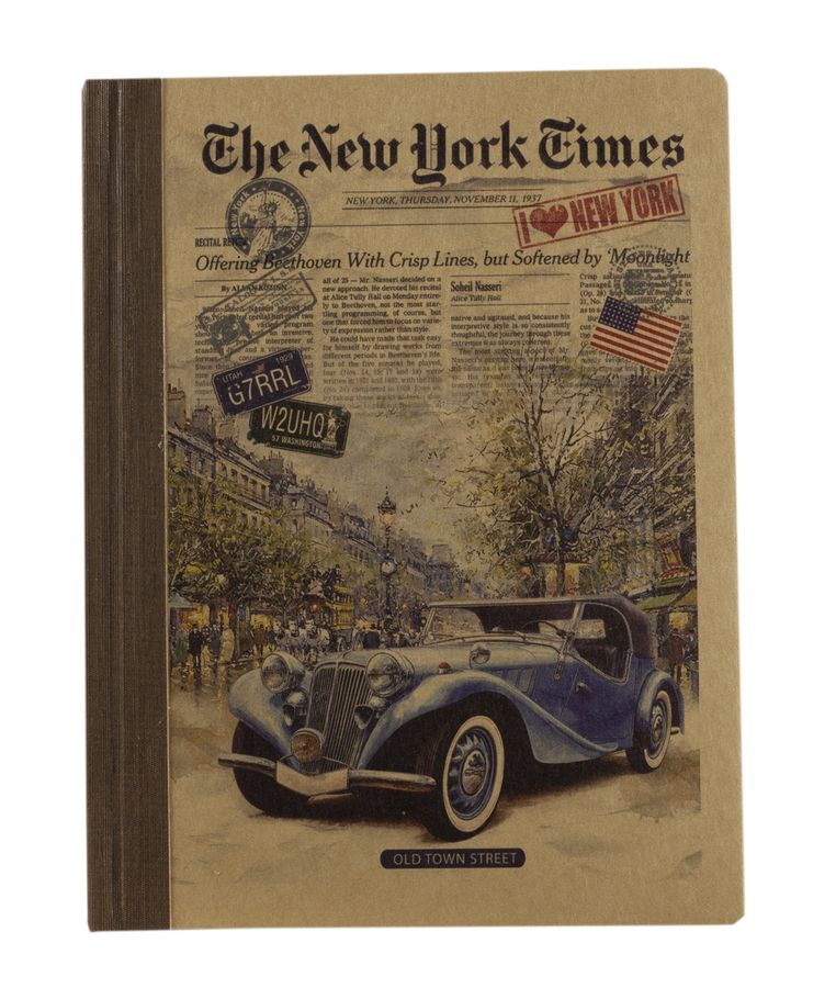 Книжка записна  KRAFT А6, 96 аркушів клітинка, HB6196K (HB6196K)