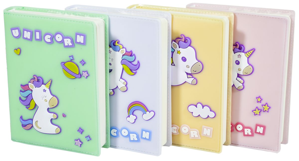 Блокнот LB64K34-3301, 64K,  шкірзам хлястик, 144 аркушів 4 диз (LB64K34-3301)