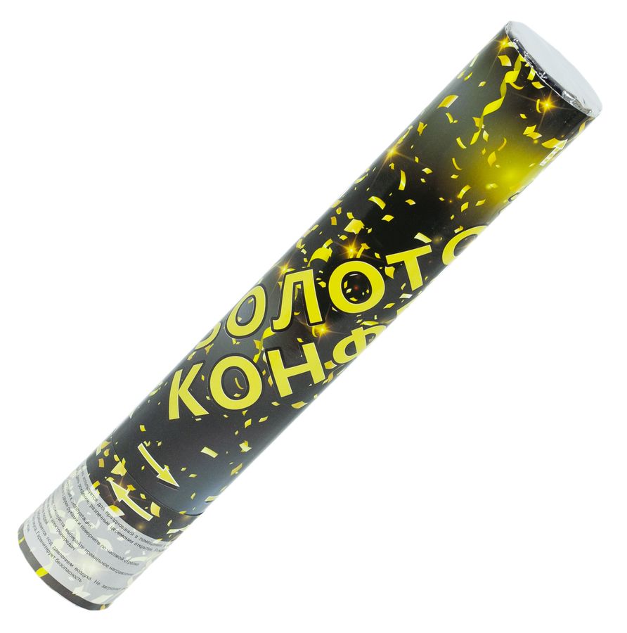 Хлопавка пневматична"Конфетті" 30см, 15г, наповнення - "парящая" фольга з етикеткою Unison (1006-30)