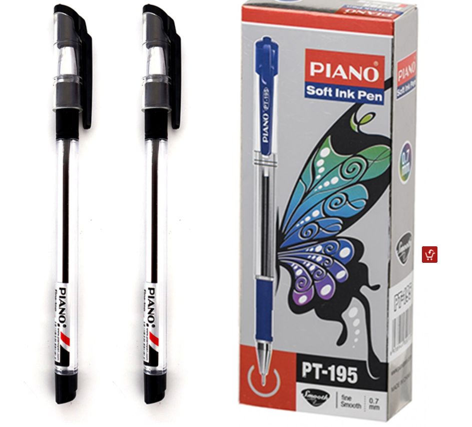 Ручка масляна "Piano"  0,7мм, чорна (PT-195)