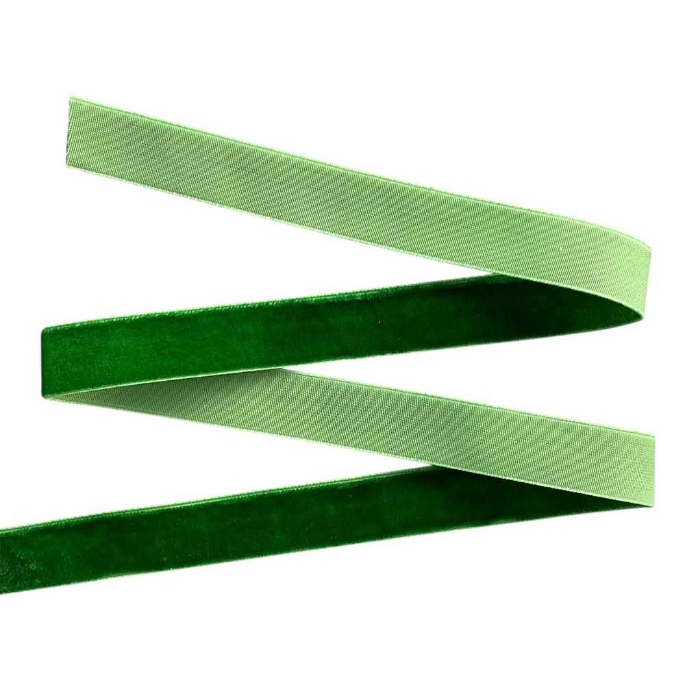 Оксамитова стрічка  1,5 см х 50 ярдів Зелений Marill (D00815- С  27)