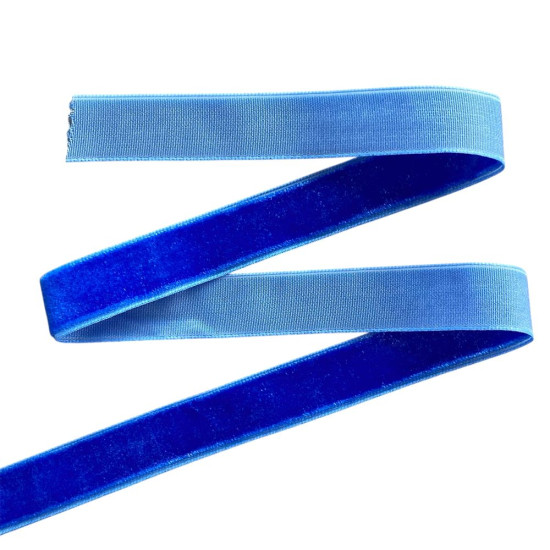 Оксамитова стрічка  1,5 см х 50 ярдів Синій Marill (D00815- С  33)