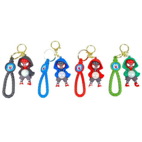 Брелок іграшка для ключів на рюкзак або сумку, що світиться  Людина Павук  -  (мікс) (KT-8)